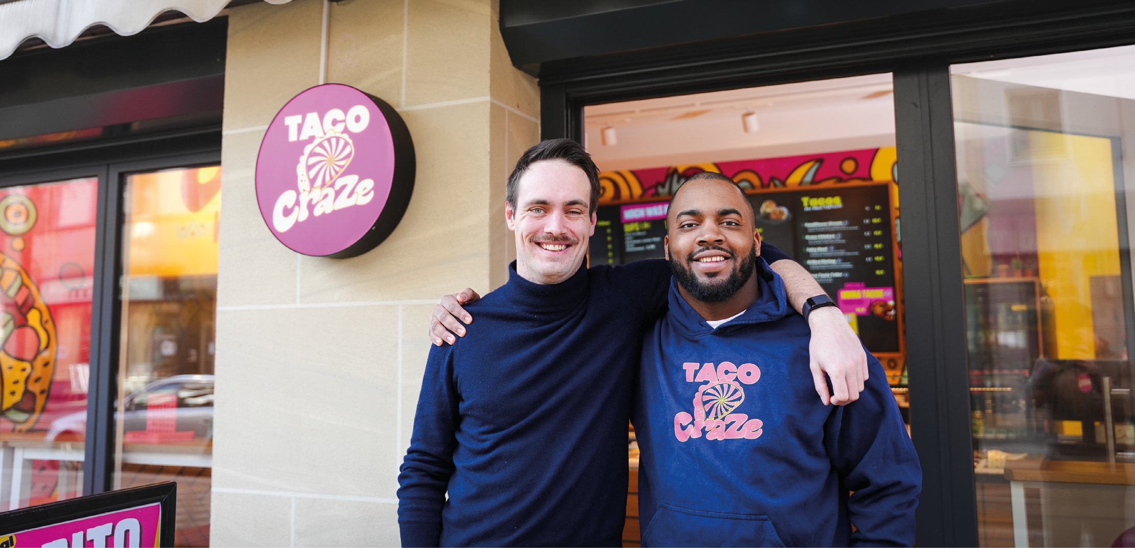 Taco Craze-Gründer Niclas Janus (l.) und Quency de Leon Roa